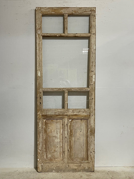 Antique French door with glass (92x33) H0191s