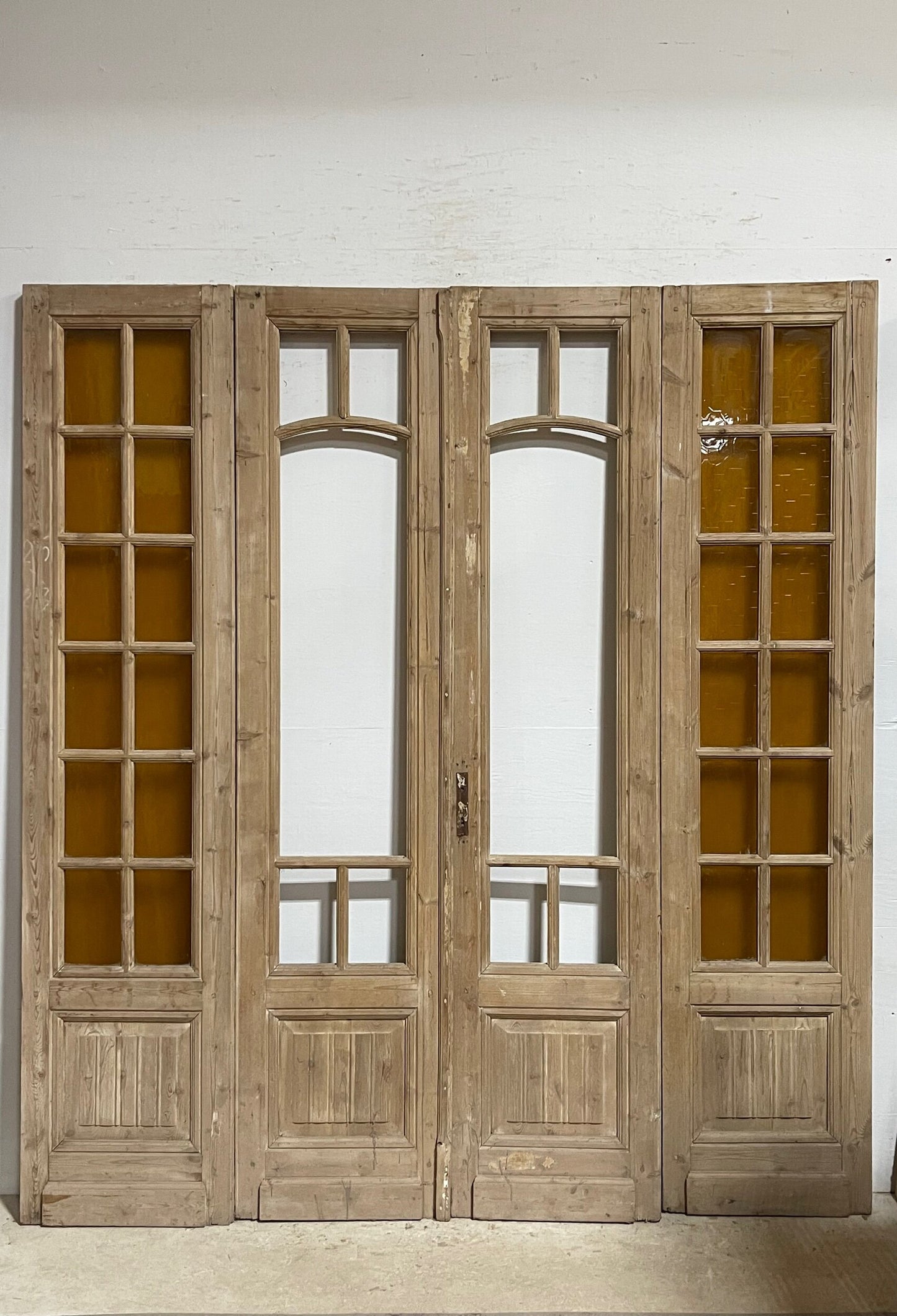 Antique French doors with glass (92x83.75) H0247s