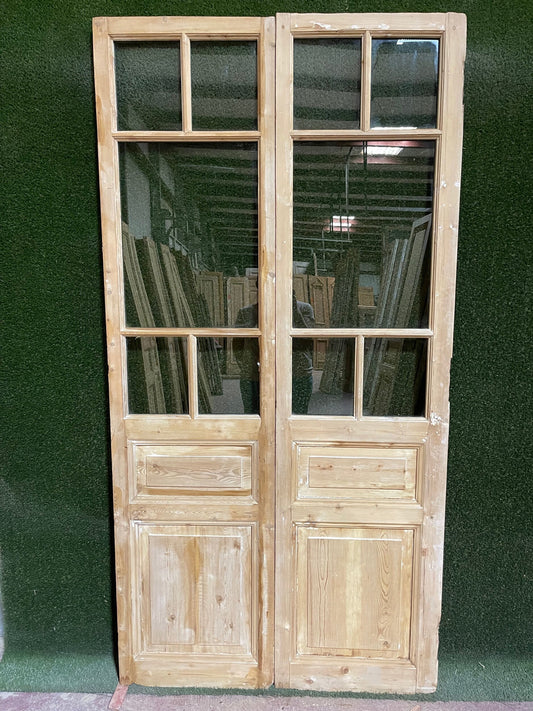 Antique French door (93x47) with glass D188