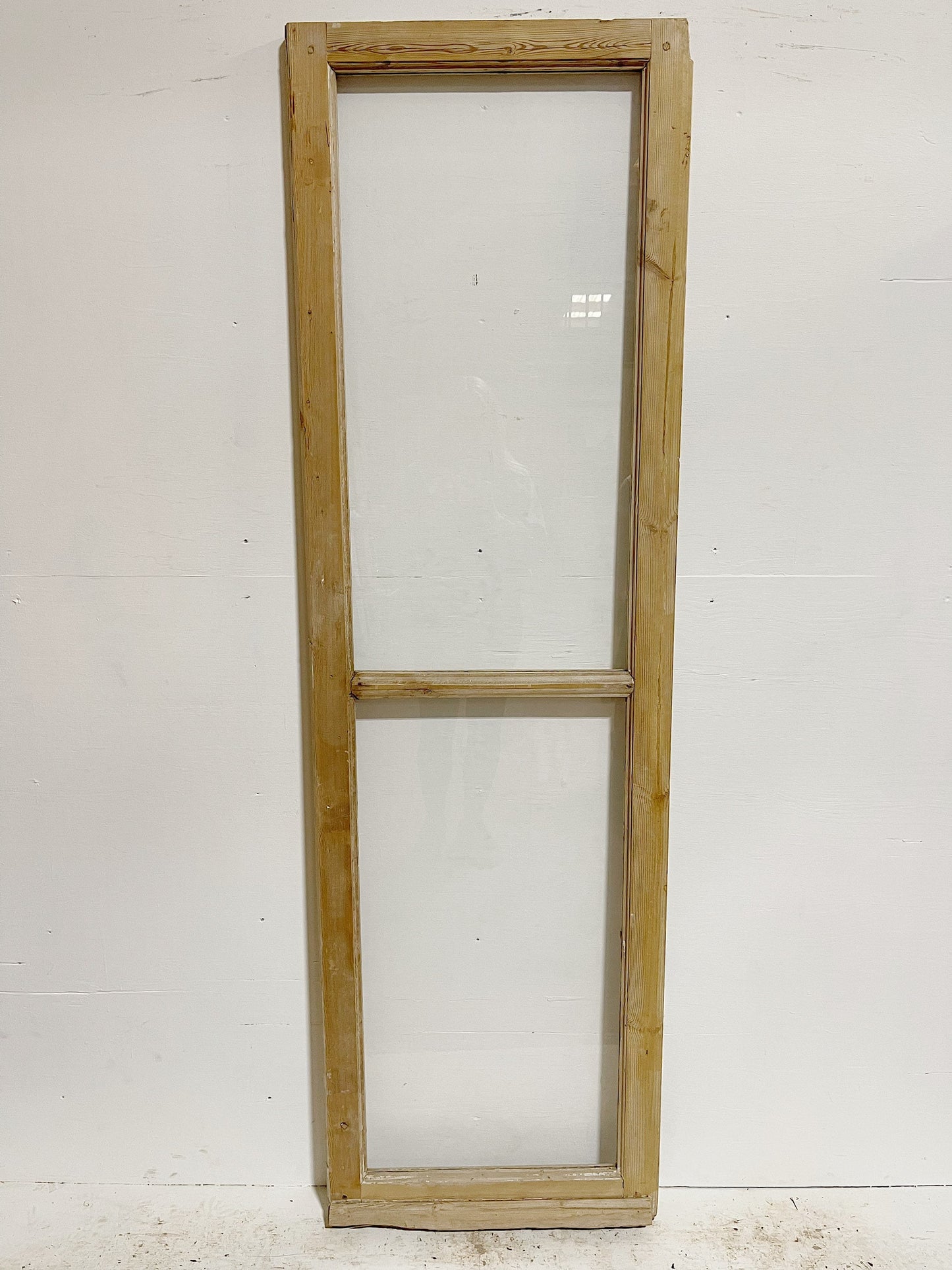 Antique French door (82x24.75) with glass E1149B