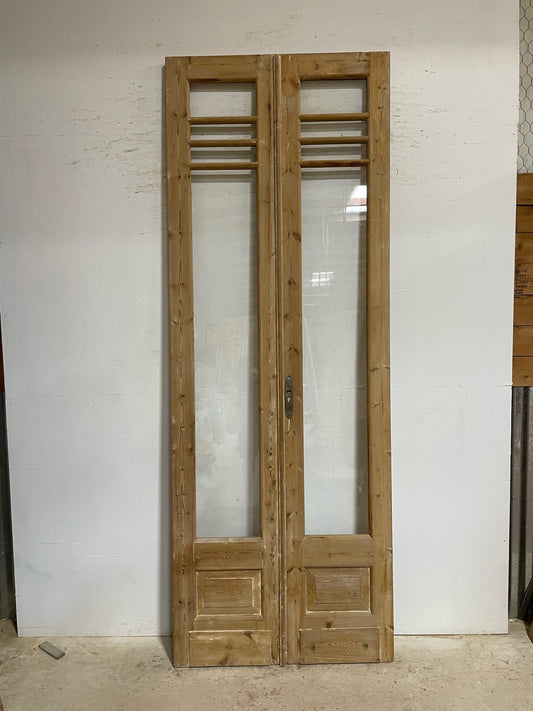 Antique French door (108.5x39.5) with glass F0859