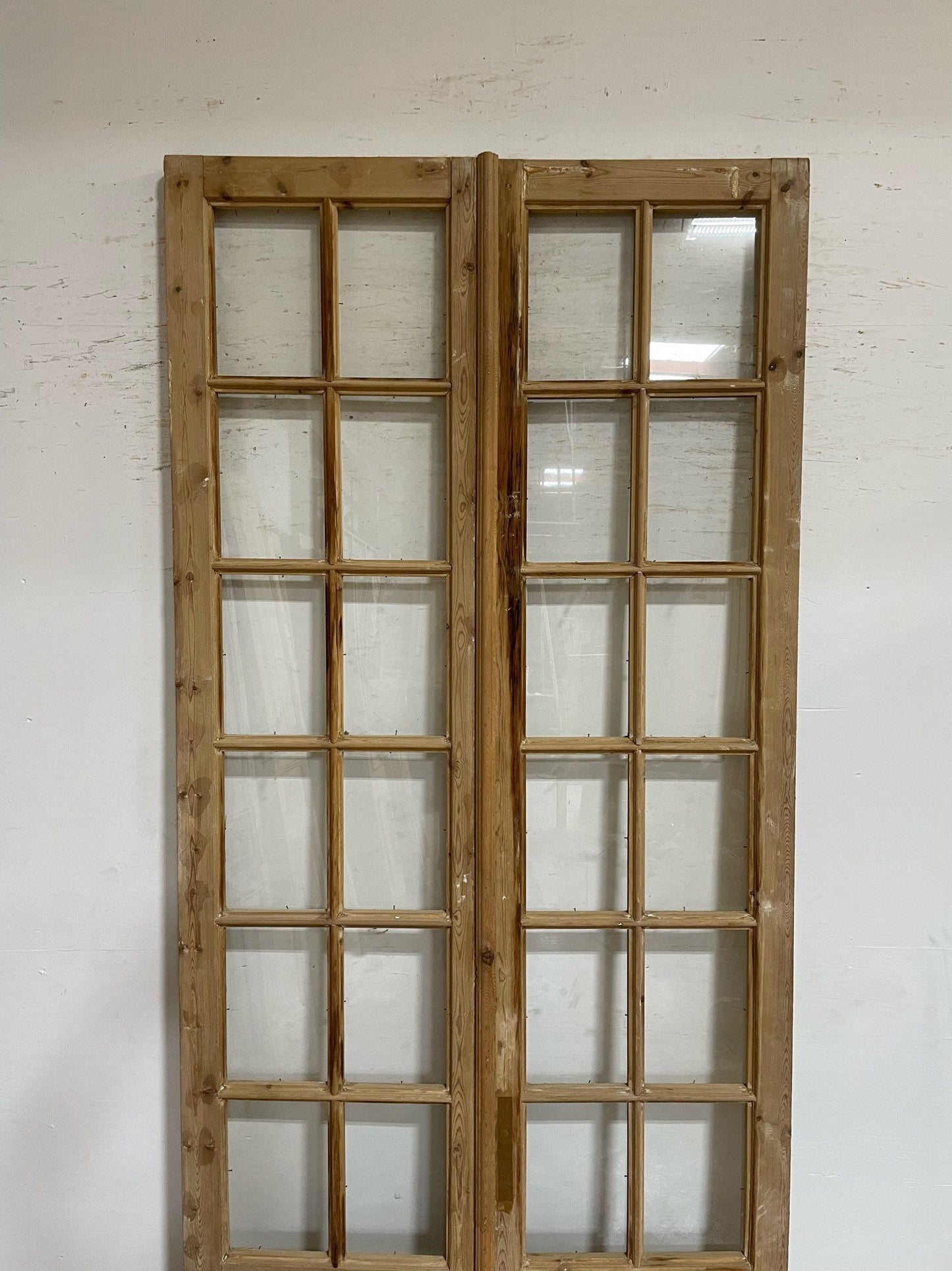 Antique French door (107x45.25) with glass F0739