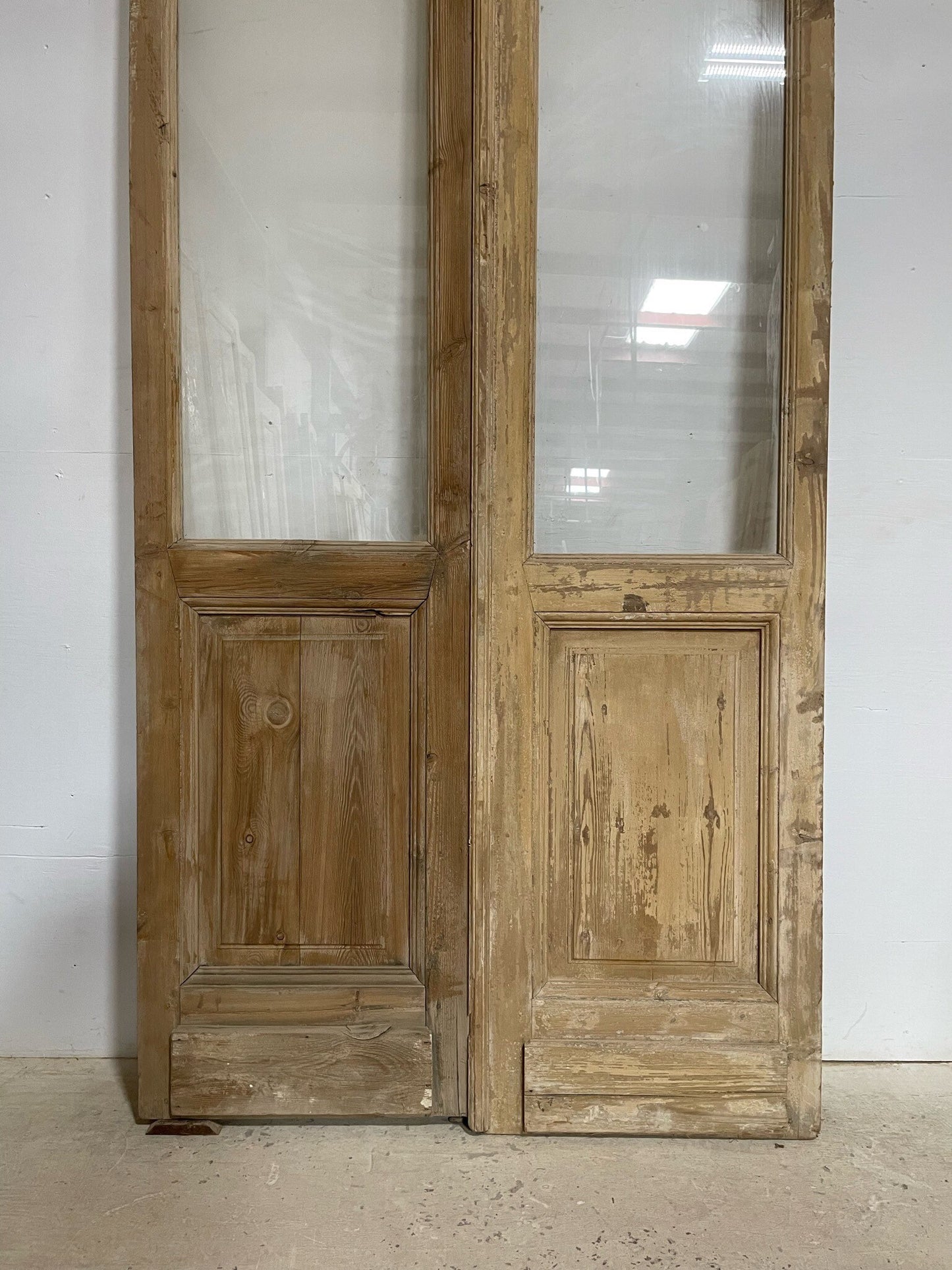 Antique French door (113.75x48) with glass F0923