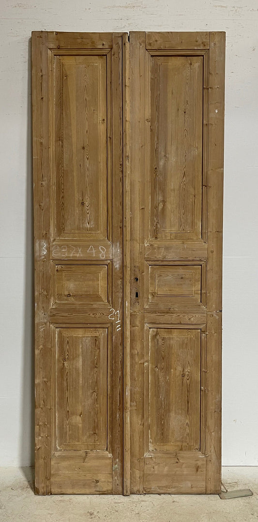 Antique French panel doors (93.25x38.25) G0092s