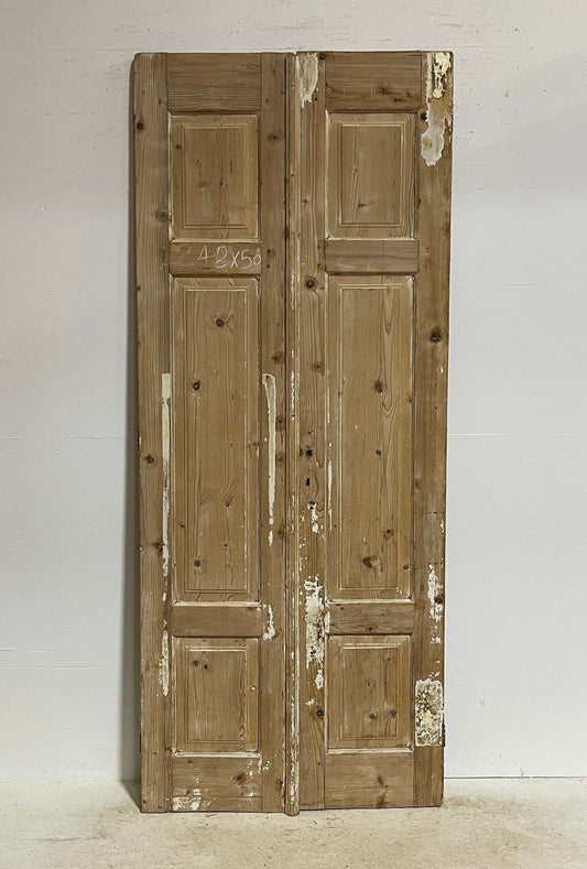 Antique French panel doors (95.25x39.25) G0068s