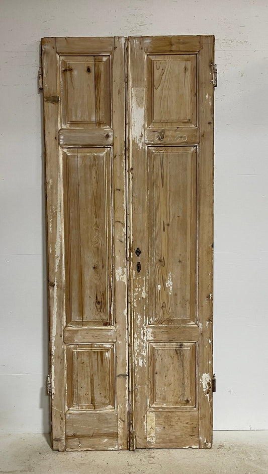 Antique French panel doors (98.5x39.75) G0125s