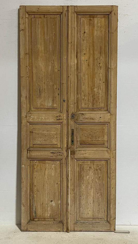 Antique French panel doors (101.25x43.25) G0175s