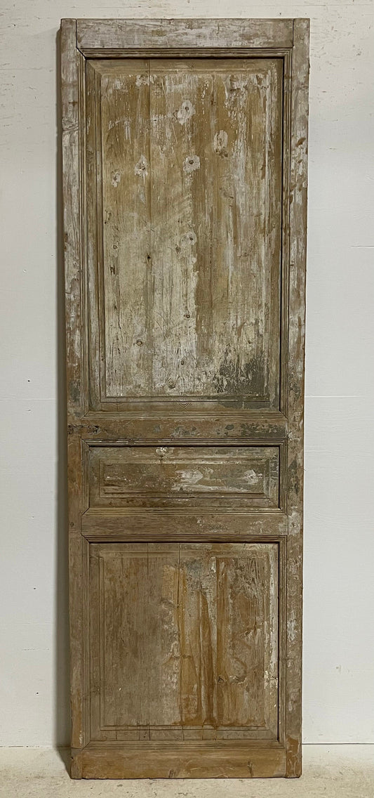 Antique French panel door (94x30) G1213s